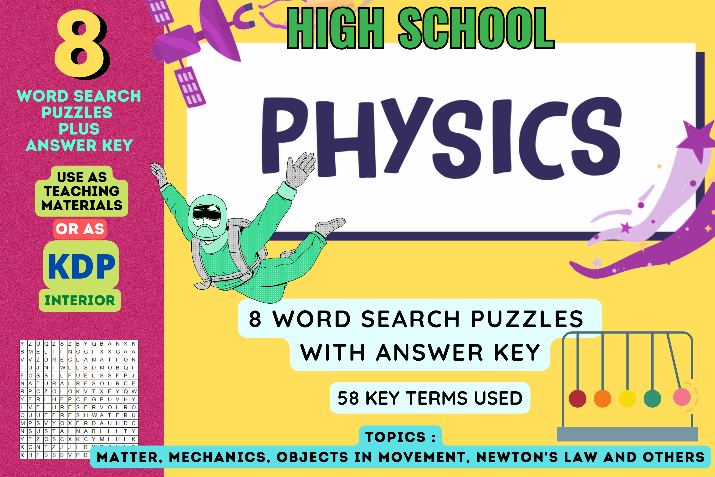 High School Physics Word Search Graphic by Charm Creatives · Creative ...
