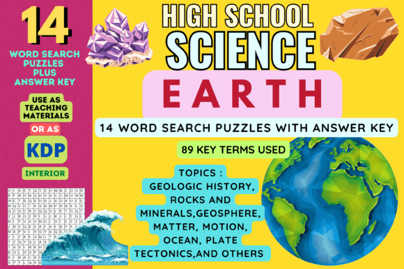 High School Science Word Search Puzzles Graphic by Charm Creatives ...