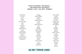 HighSchool Integrated Science WordSearch Graphic by Charm Creatives ...