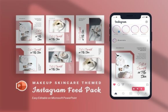 MakeUp Skincare Instagram Feed Template