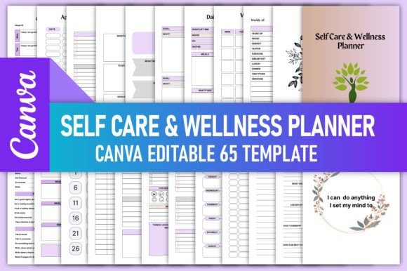 Self Care Wellness Planner Canva KDP
