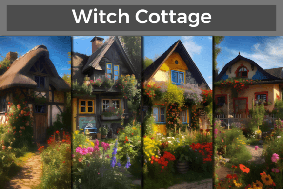 Witch Cottage Background Aesthetic Art