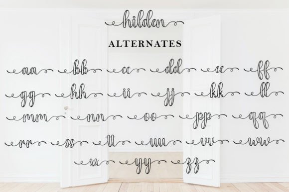 Hilden Outline Font PNG with transparent background - Preview 3