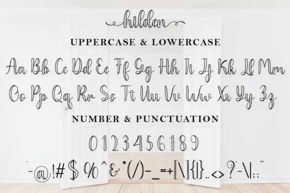 Hilden Outline Font PNG with transparent background - Preview 4