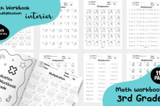 Multiplication Math Worksheet Graphic by Happy Time · Creative Fabrica