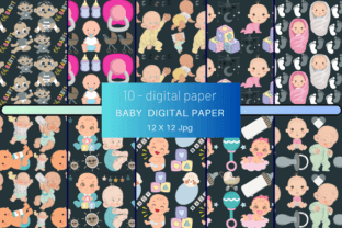 Baby Digital Paper Graphic by Alterox · Creative Fabrica
