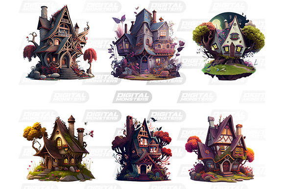 Magical Fairy House Sublimation Design Graphic by azharmac · Creative ...