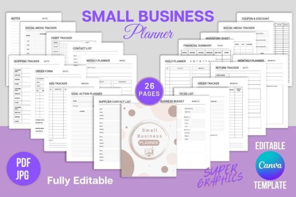 Small Business Planner Canva Template