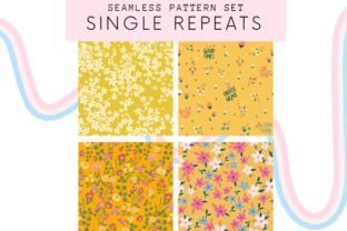Summer Yellow Floral Patterns Graphic by that-artsy-girl · Creative Fabrica
