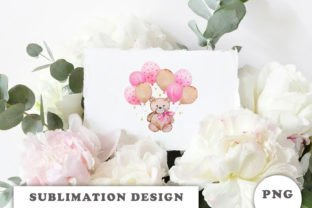 Teddy Bear with Balloons PNG Graphic by Svetlana · Creative Fabrica