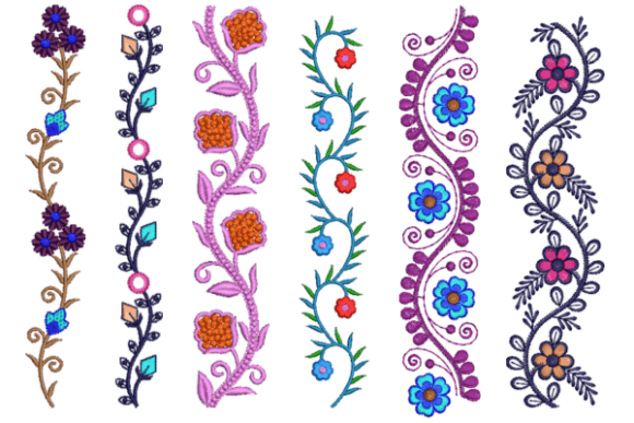Traditional Indian Borders Set