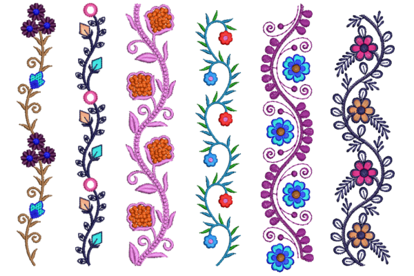 Traditional Indian Borders Set