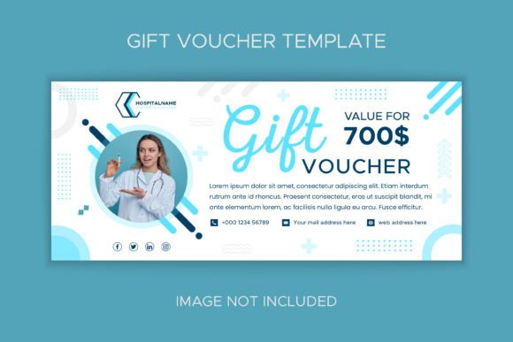 Medical Geometric Gift Voucher Template