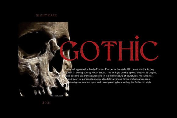Nightmare Gothic Font PNG with transparent background - Preview 1