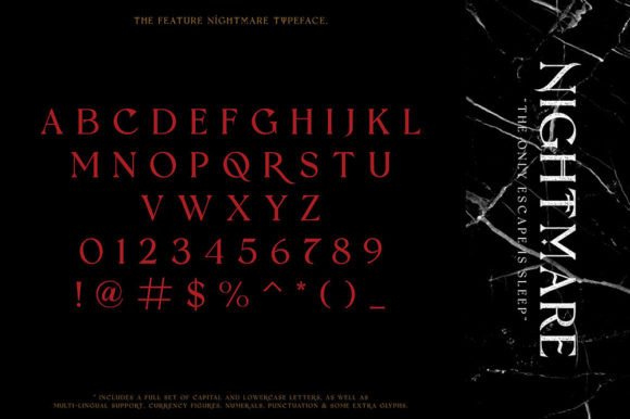 Nightmare Gothic Font PNG with transparent background - Preview 4