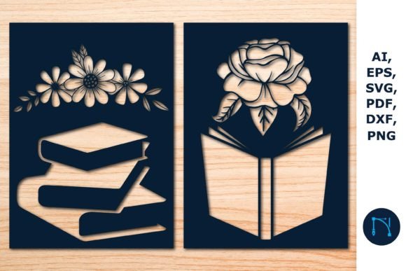 Book Greeting Card Cutting SVG Bundle