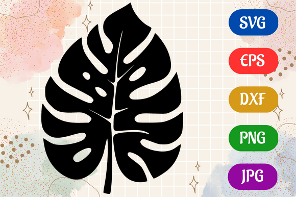 Monstera - Quality DXF Icon Cricut Grfico por Creative Oasis  Creative  Fabrica