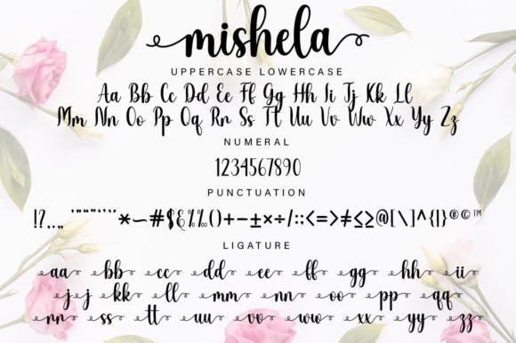 Mishela Font PNG with transparent background - Preview 5
