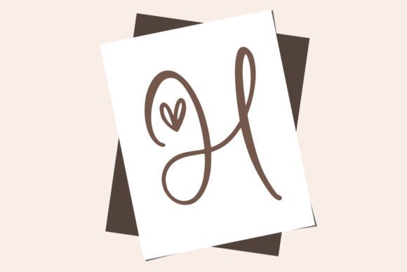 Monogram Love Curly Font PNG with transparent background - Preview 1