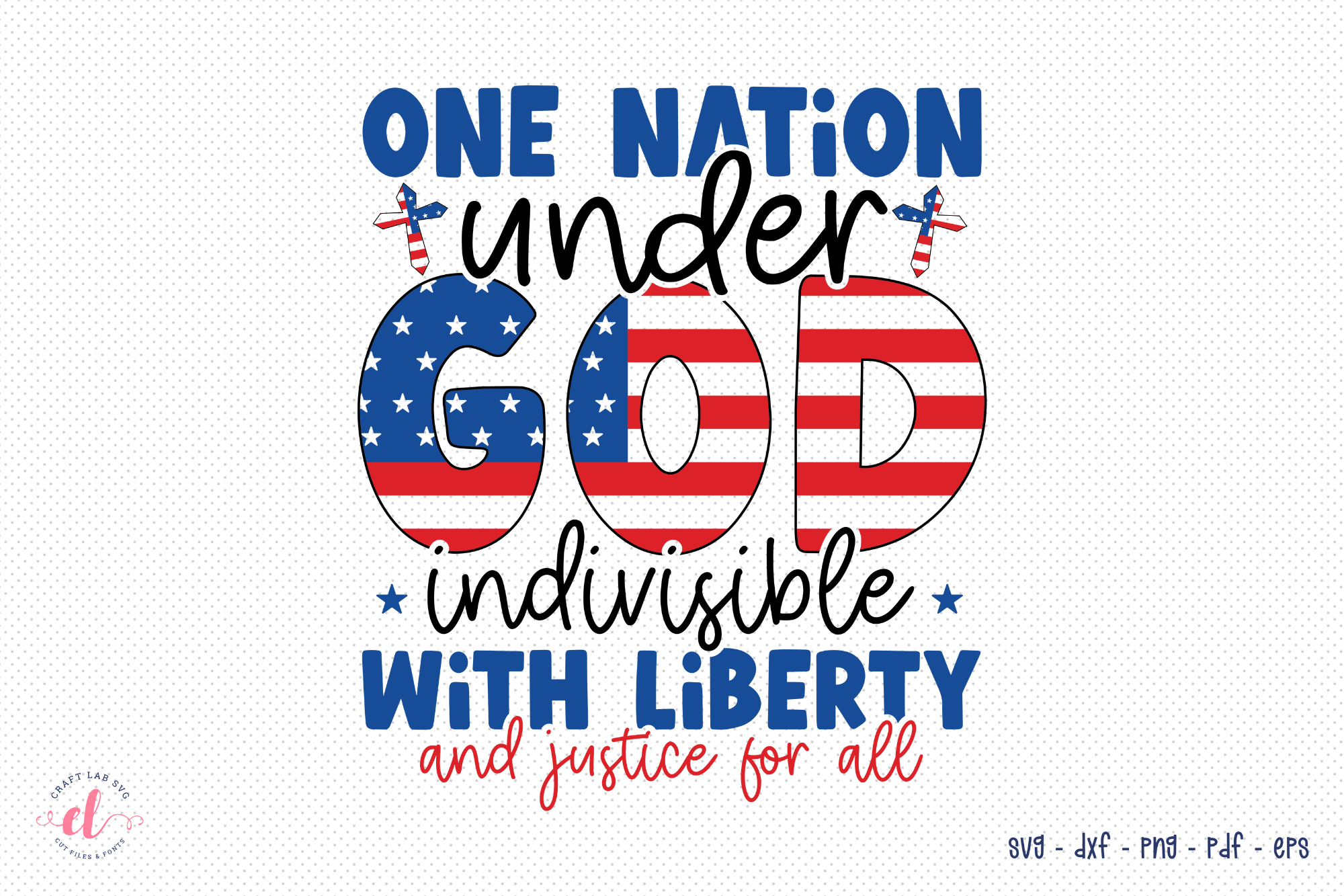 One Nation Under God Indivisible SVG Graphic by CraftlabSVG 