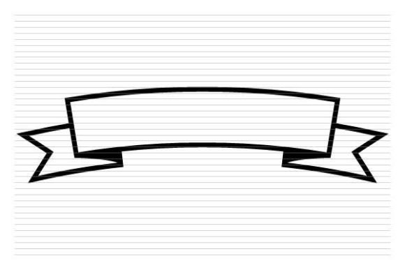 Ribbon Banner Text Label