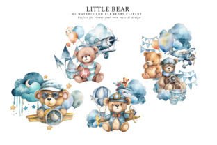 Teddy Bear Watercolor Clipart Graphic by luizdesigns · Creative Fabrica