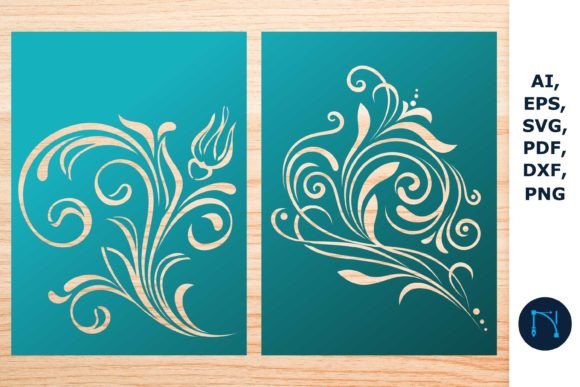 Floral Greeting Card Cutting SVG Bundle