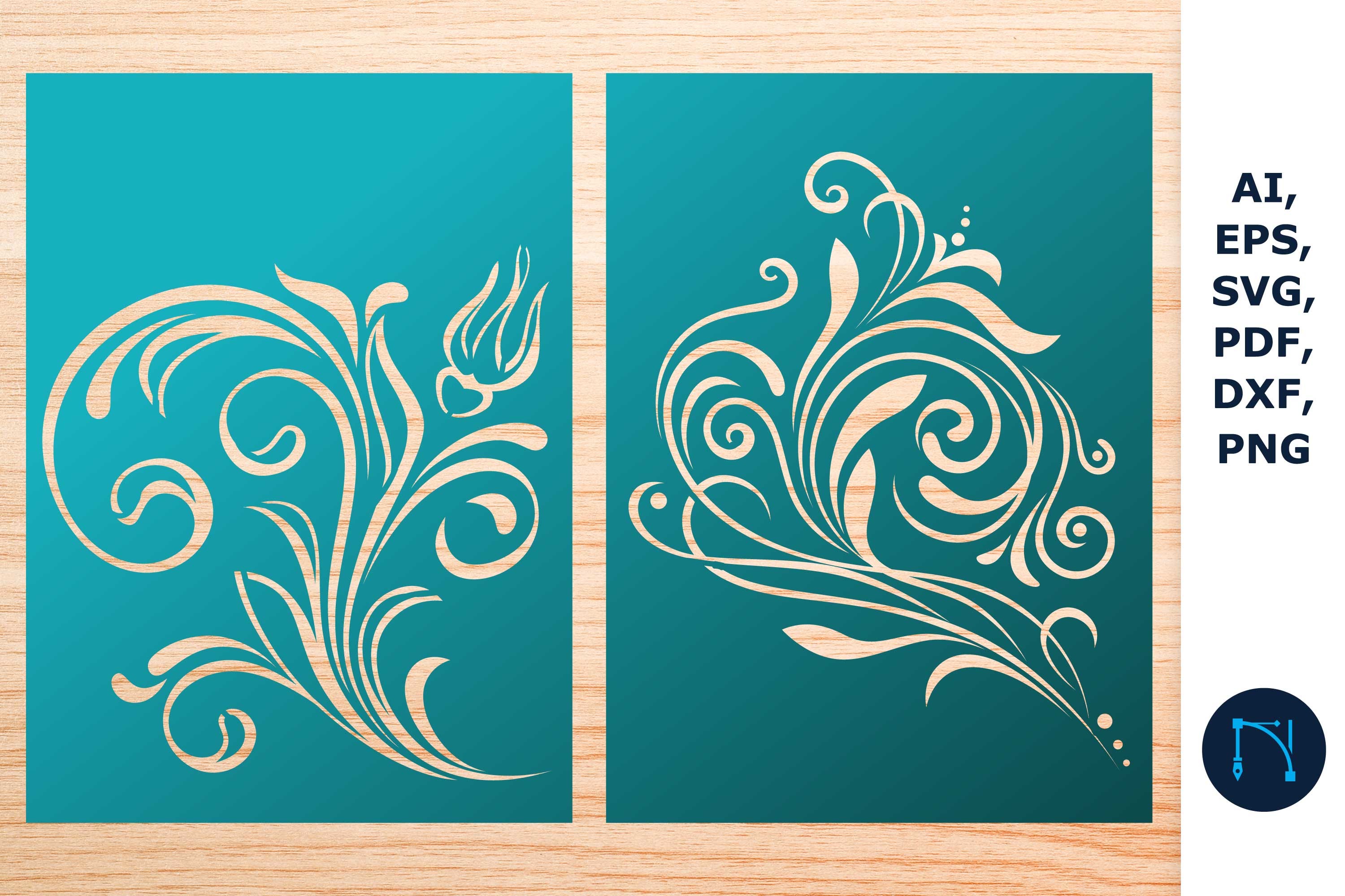 Floral Greeting Card Cutting SVG Bundle