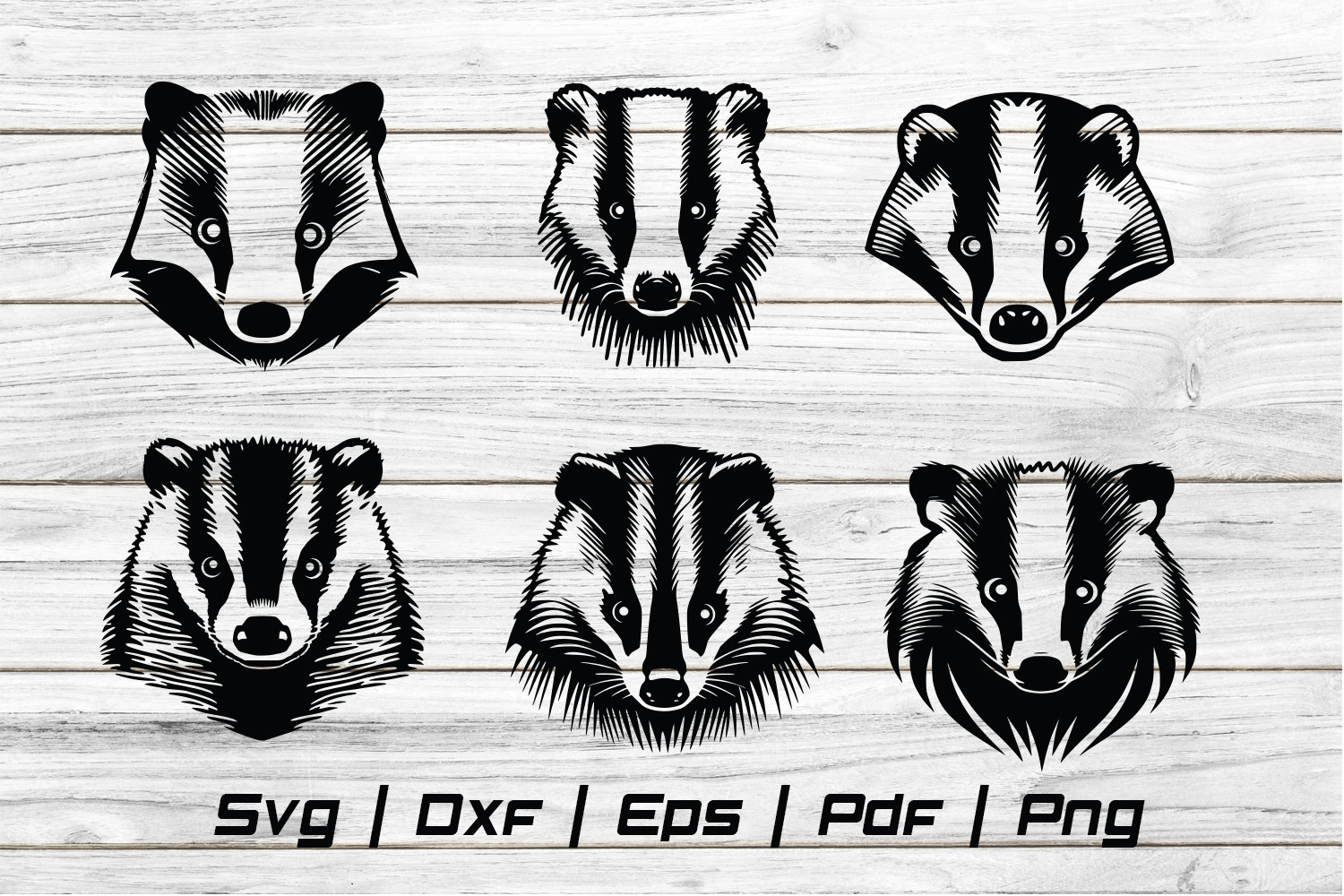 Badger Head Svg Silhouette Cut File Graphic by Jennadesignsstore ...