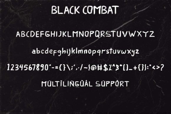 Black Combat Font - Preview 3