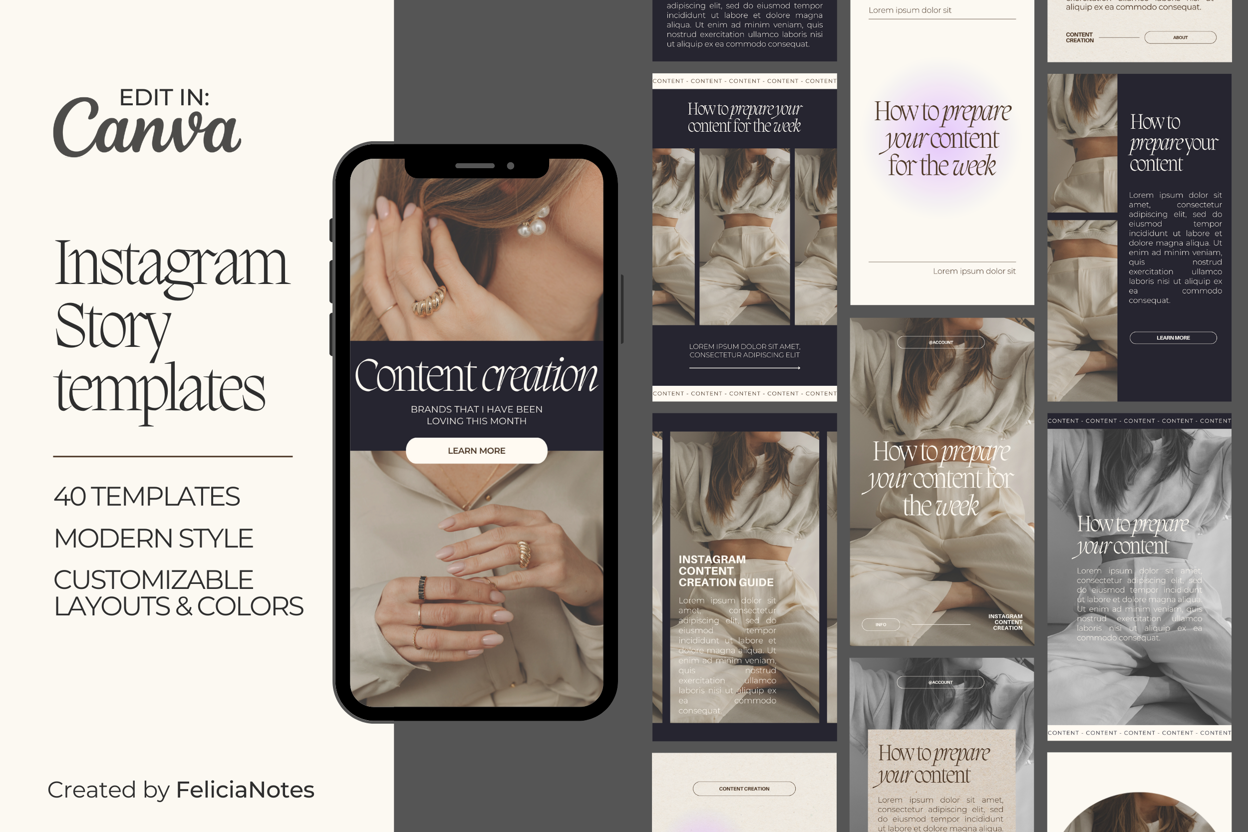 Dark Theme Instagram Story Template Graphic by Felicia Notes · Creative ...