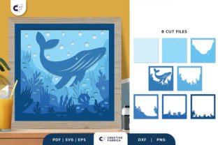 Humpback Whale 3D Light Box SVG · Creative Fabrica