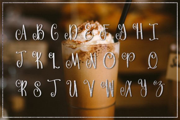 Iced Caramel Macchiato Font PNG with transparent background - Preview 1