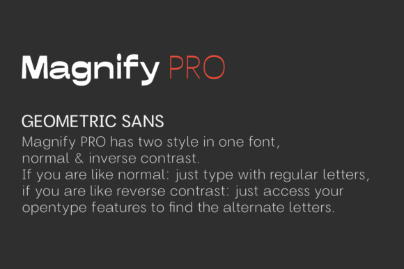 Magnify Pro Font PNG with transparent background - Preview 2