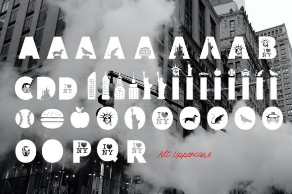 Nyc Font PNG with transparent background - Preview 4