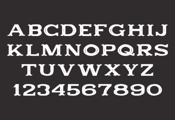 Old Retro Font PNG with transparent background - Preview 2