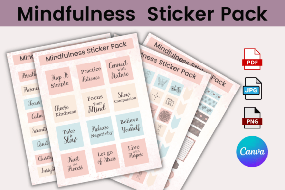 MINDFULNESS COLORING BOOK TEMPLATE Graphic by Dreamwings Creations ...