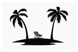 Palm Tree Beach Silhouette Svg Graphic by Awspik · Creative Fabrica