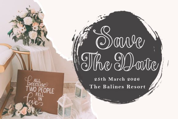 Sabelia Outline Font PNG with transparent background - Preview 1