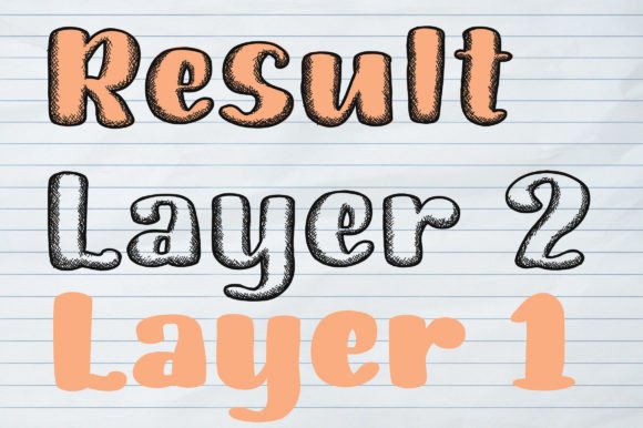 Sketch Bego Font PNG with transparent background - Preview 3