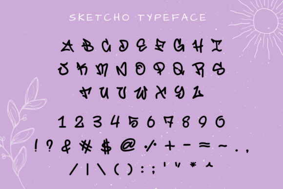 Sketcho Font PNG with transparent background - Preview 2