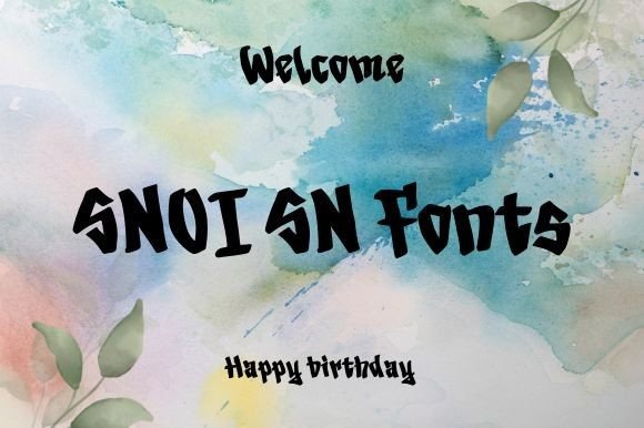 Snoi Sn Font PNG with transparent background - Preview 1