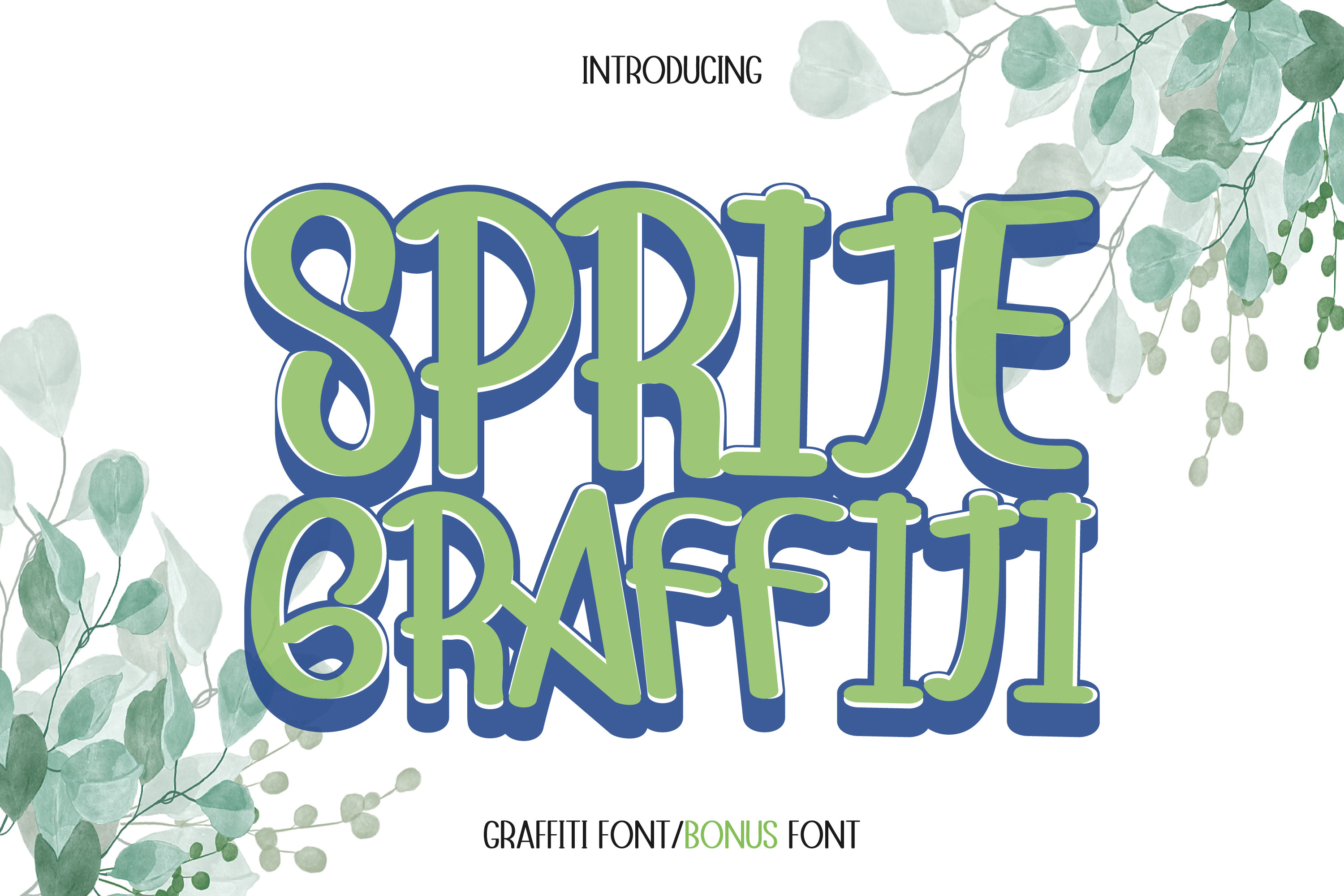 Sprite Graffiti font preview: bold-line display typeface for headlines