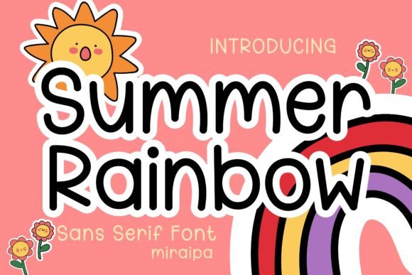 Preview specimen of Summer Rainbow Font sans serif font