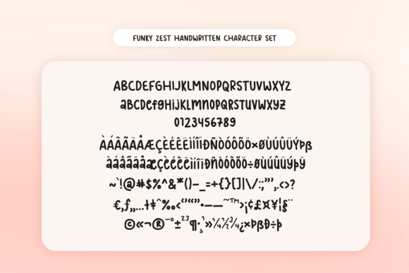 Funky Zest Font PNG with transparent background - Preview 4