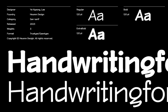 Hu Handwrite Font PNG with transparent background - Preview 3
