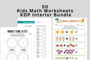 Kids Math Worksheets KDP Interior Bundle Graphic by DigiTemplates ...