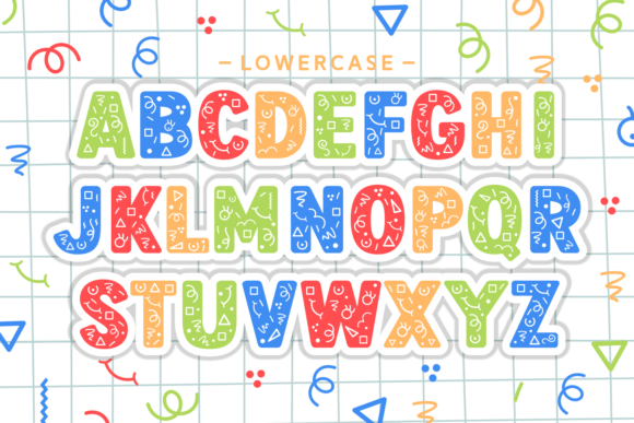 Pattern Sketch Font PNG with transparent background - Preview 4
