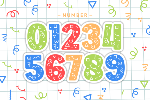 Pattern Sketch Font PNG with transparent background - Preview 5