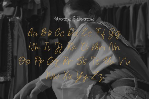 Safine Wallowes Font PNG with transparent background - Preview 2